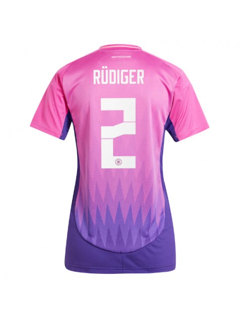 Billige Tyskland Antonio Rudiger #2 Bortedrakt Dame EM 2024 Kortermet Billige Tyskland Antonio Rudiger #2 Bortedrakt Dame EM 2024 Kortermet